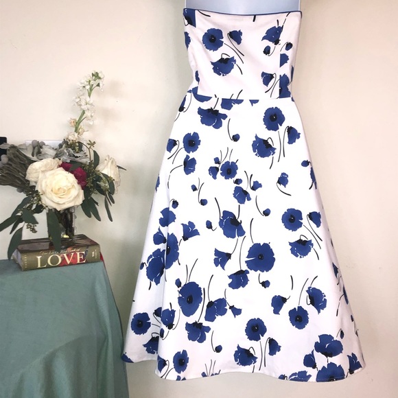 Strapless Floral Dress by Spense - Picture 2 of 7